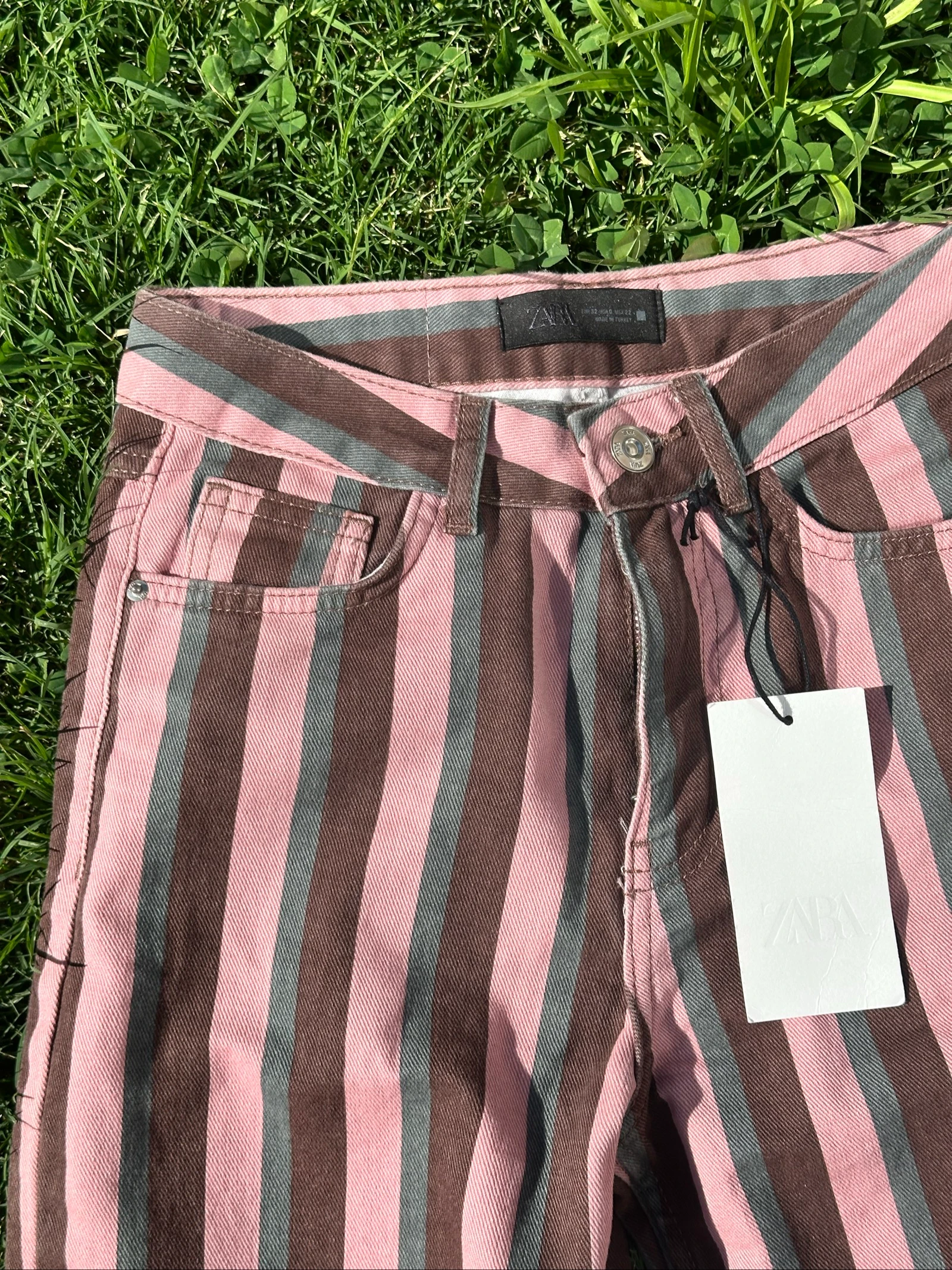 Jeans 1975 straight tiro medio rayas – photo 3